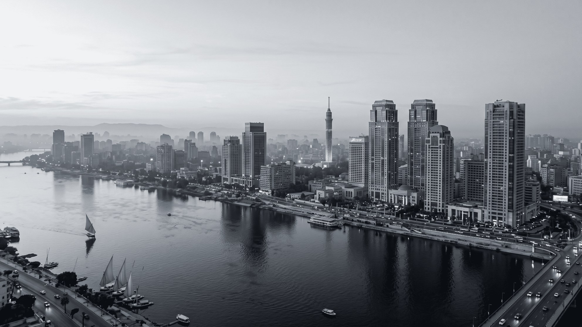 Cairo skyline along the Nile